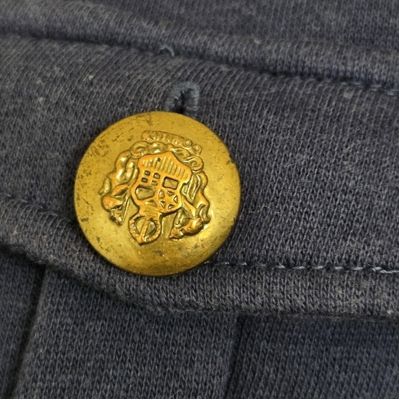 Aqua Military Style Navy Blue Fitted Blazer Jacket Size Medium - Picture 11 of 16